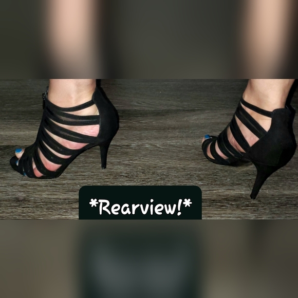 Nine West Black Heels Sz 8 Excellent Condition - Picture 2 of 2
